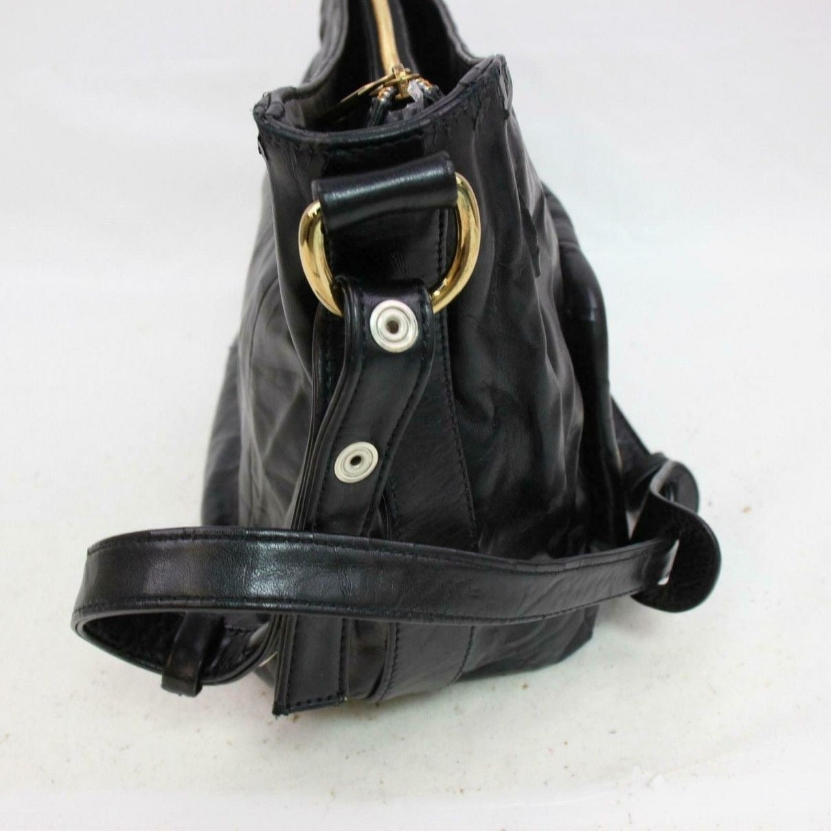 Chloé 'Eclipse' black leather two way-cross body/clutch
