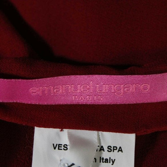 NWOT, EMANUEL UNGARO WOMENS RED SILK SKIRT