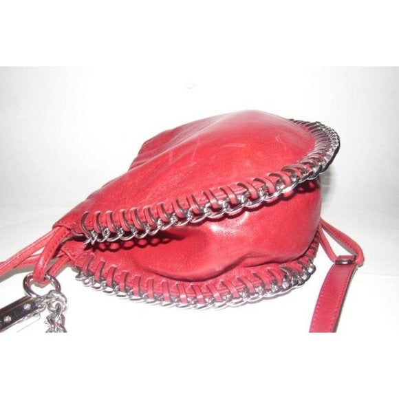 Michael Kors Circular Red Leather Crossbody