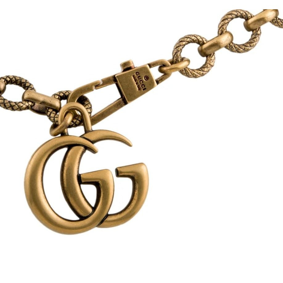 Gucci NEW Marmont gold chain & red Lucite belt - Alla Moda Vintage