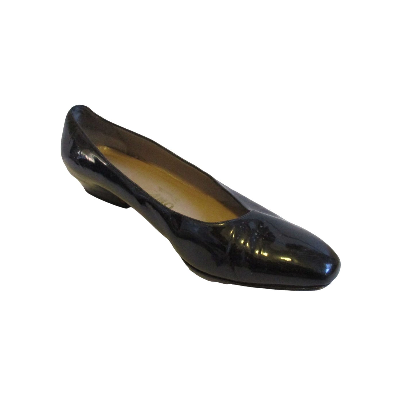 Salvatore Ferragamo Black Patent Leather Flats