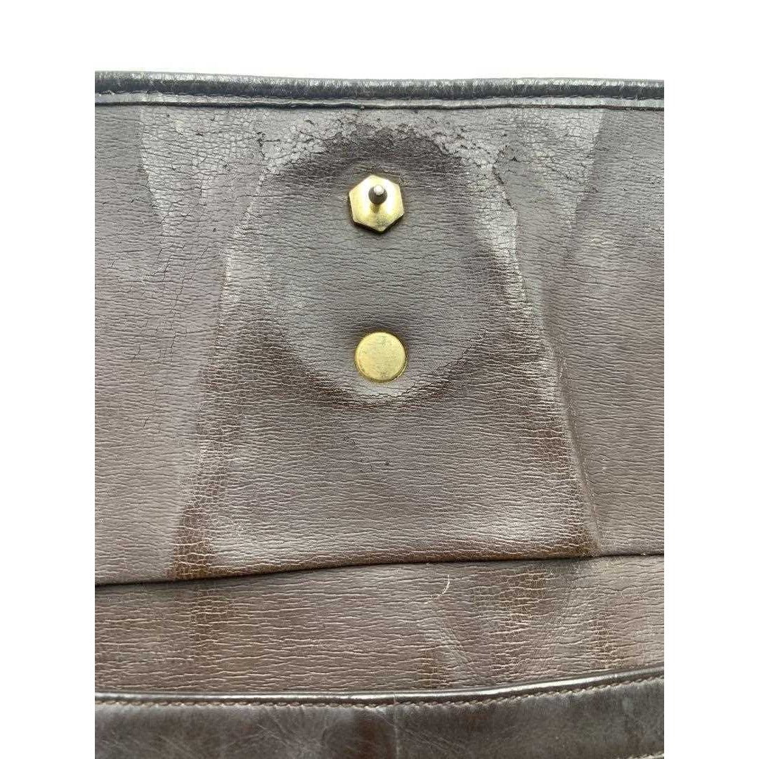 Christian Dior brown trotter print leather two-way purse