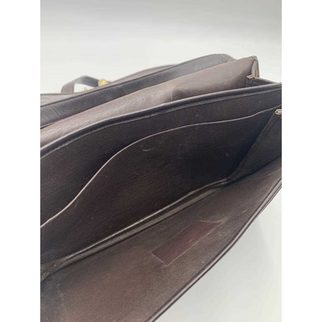 Christian Dior brown trotter print leather two-way purse