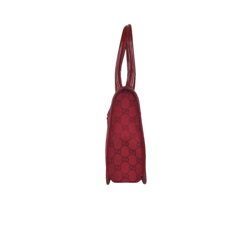 Gucci 1990's red Guccissima print Tom Ford leather satchel
