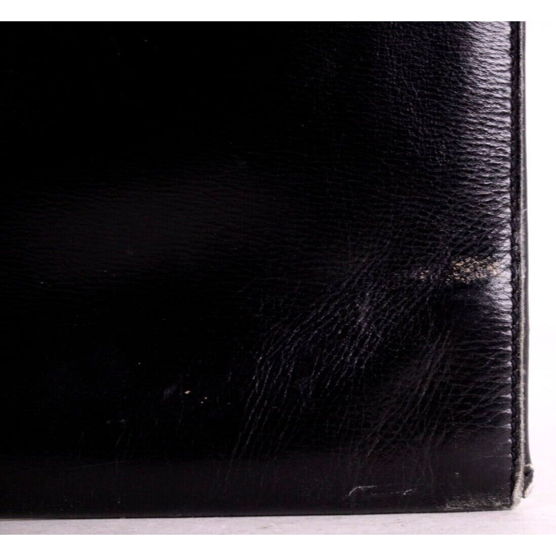 Vintage, Gucci, midnight blue leather, clutch, portfolio, or tablet holder with a wide, red and navy Sherry stripe