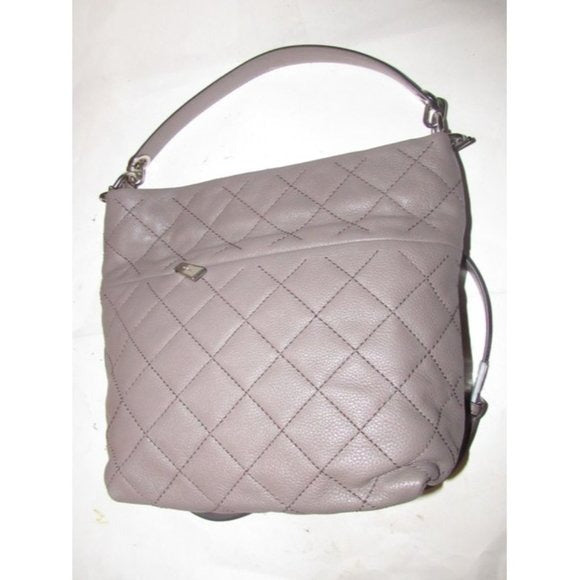 Michael Kors Grey Quilted XL Hobo Bucket Bag