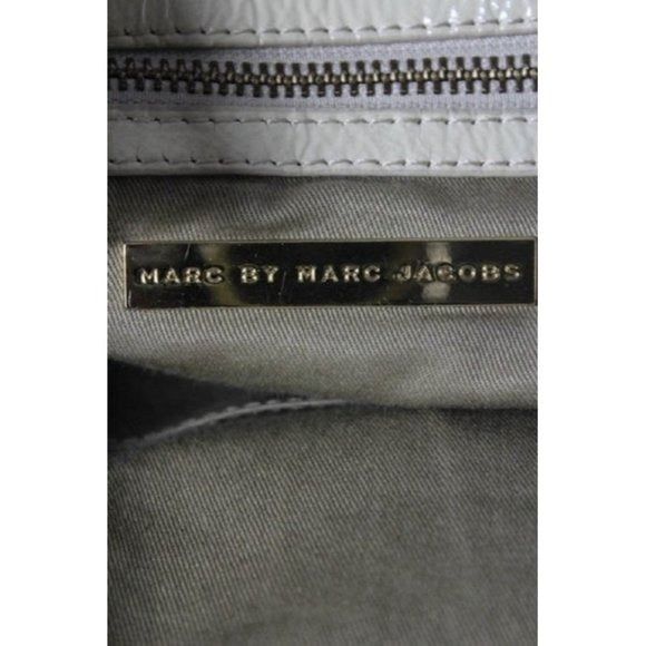 Marc by Marc Jacobs, ivory crinkled patent leather, extra large, satchel style, shoulder purse