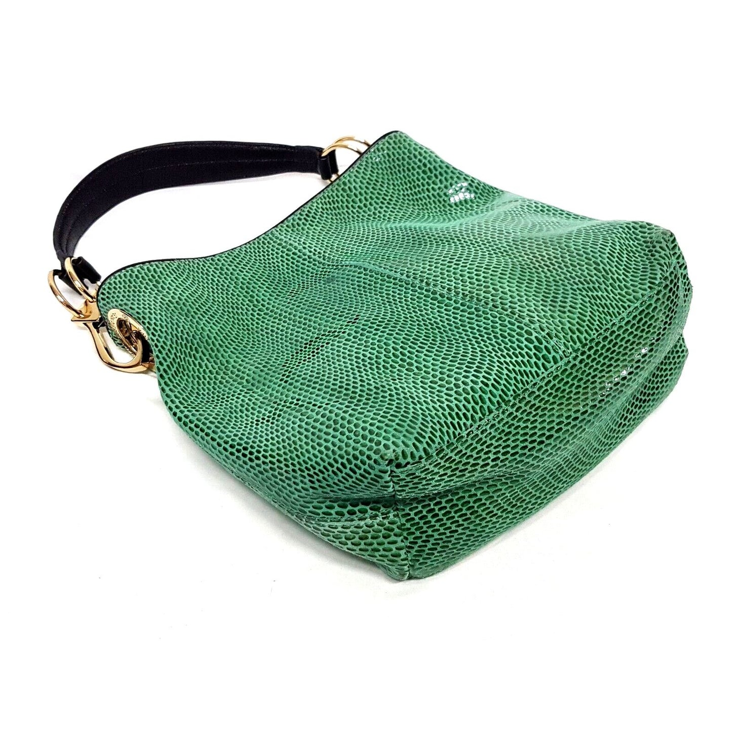 Jean- Pierre Klifa green lizard XL hobo w gold accents