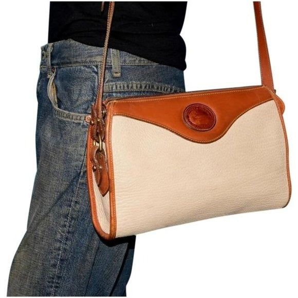 Dooney and Bourke Beige Pebbled Shoulder Bag