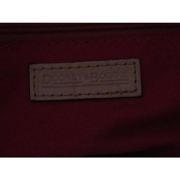 Dooney And Bourke Off White Crocodile Embossed Leather Satchel Tote