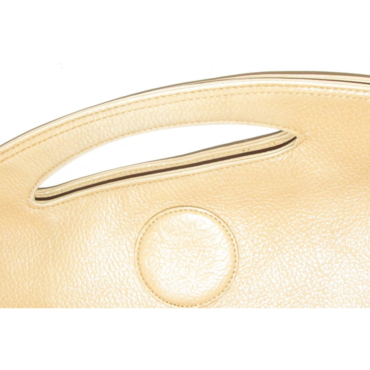 Vintage, Givenchy camel-coloured textured leather, large tote with a leather port hole/punch in the center of the top handle