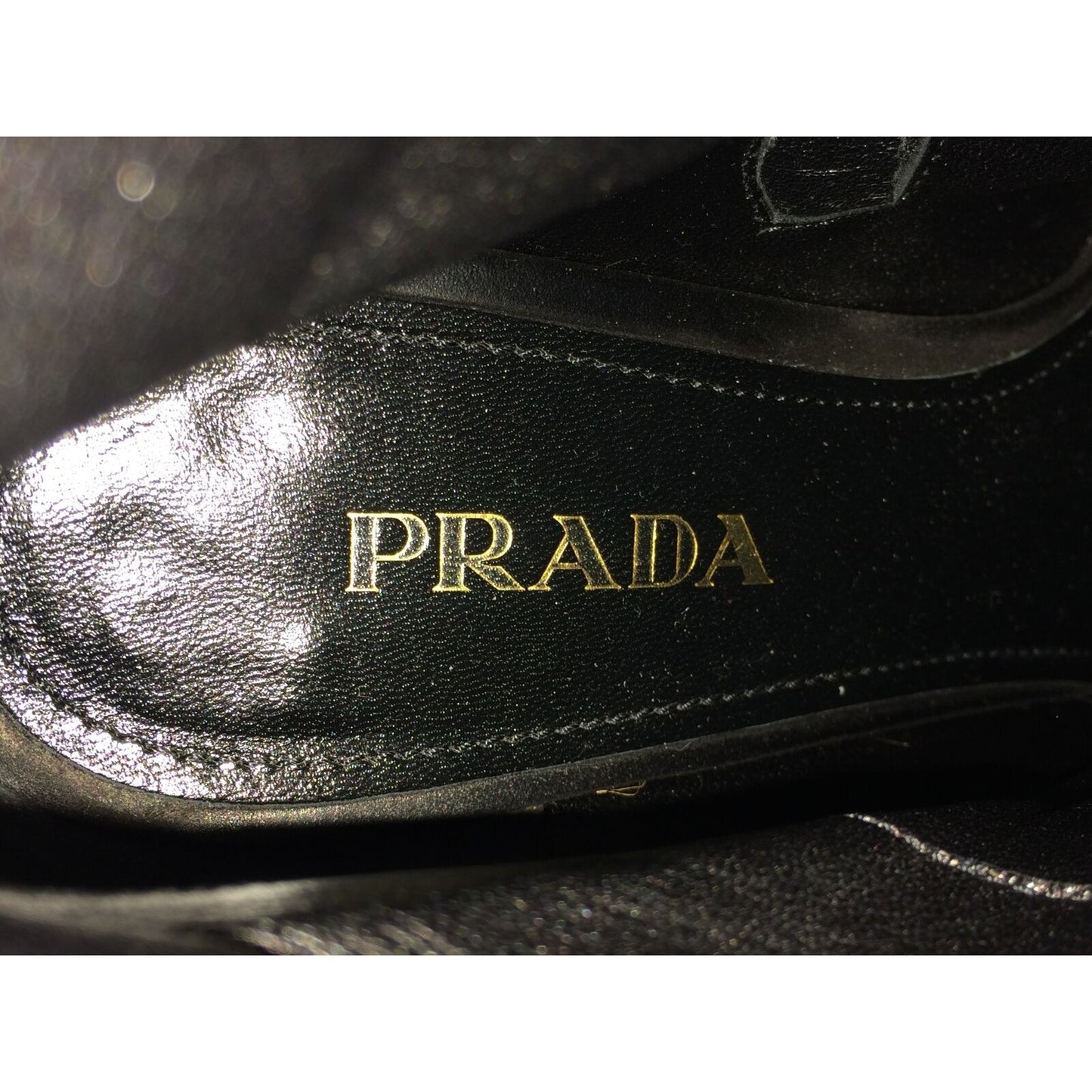 Prada black suede ankle boots