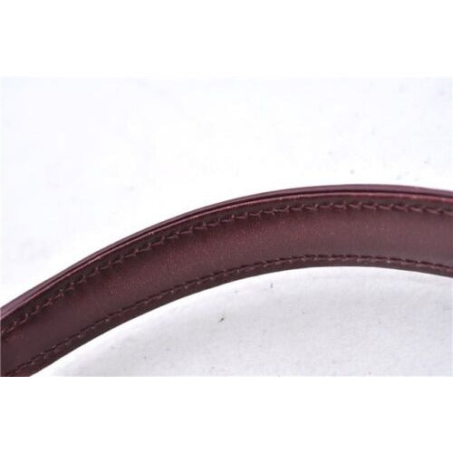 Gucci burgundy top handle Kelly bag w blue lapis clasp & wallet