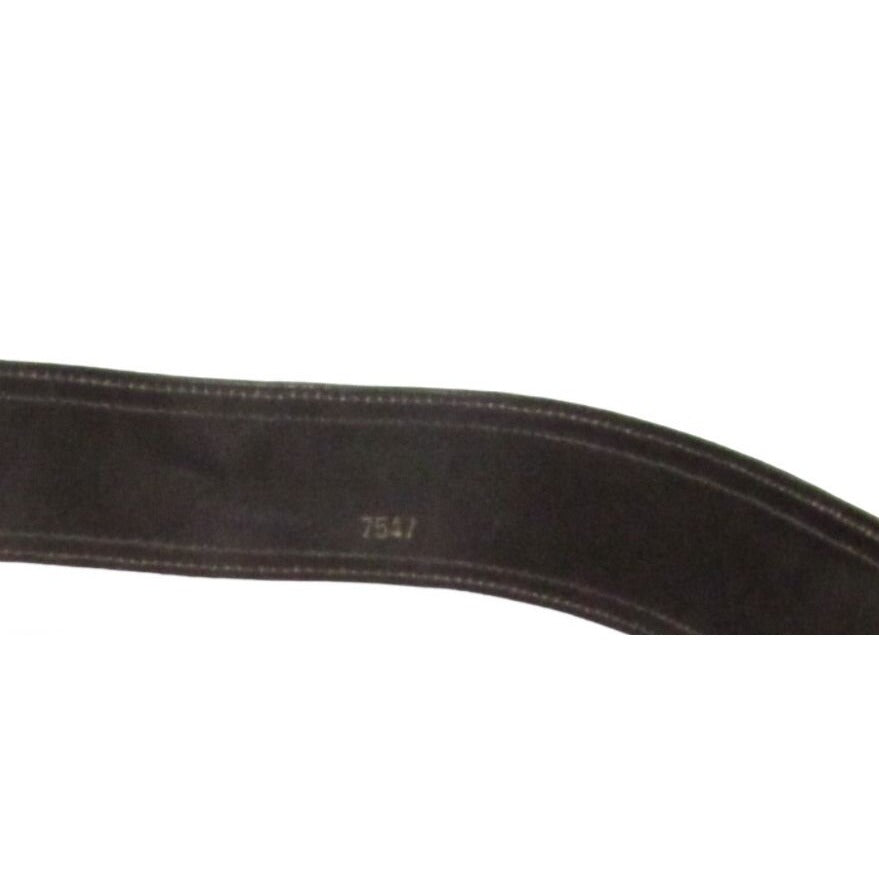 Early brown Guccissima leather belt w a gold Gucci link buckle