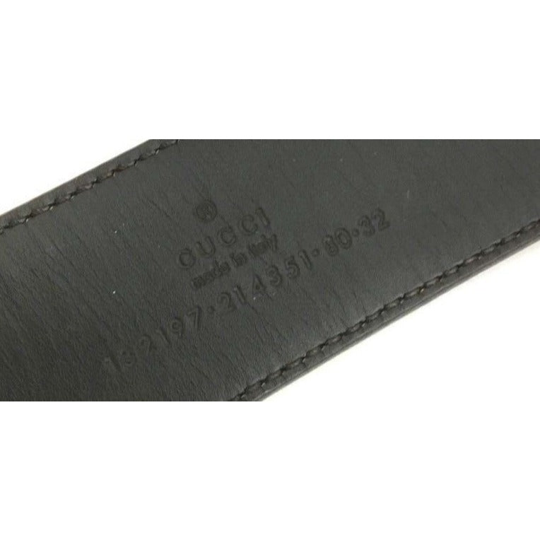 Vintage brown Guccissima leather belt with a gold G buckle