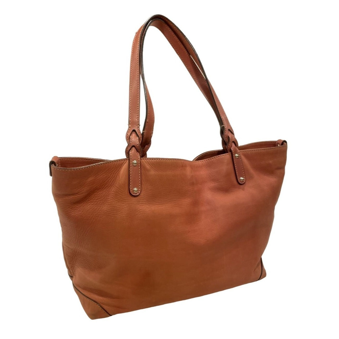 Gucci caramel leather craft XL tote with a python wallet, braided handles, & 'Made in Italy by Gucci' embossed on the front