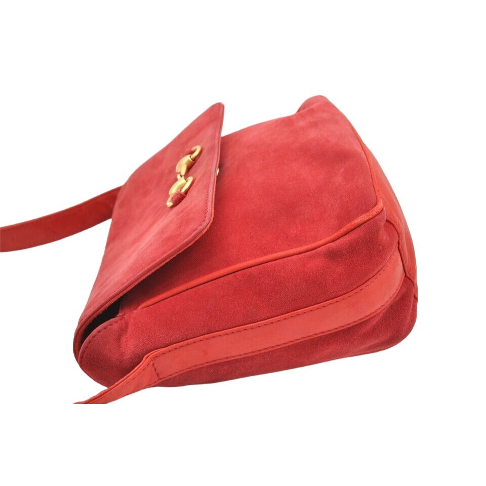 Gucci 1955 Horse-bit red leather & suede cross body