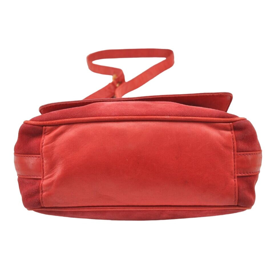 Gucci 1955 Horse-bit red leather & suede cross body