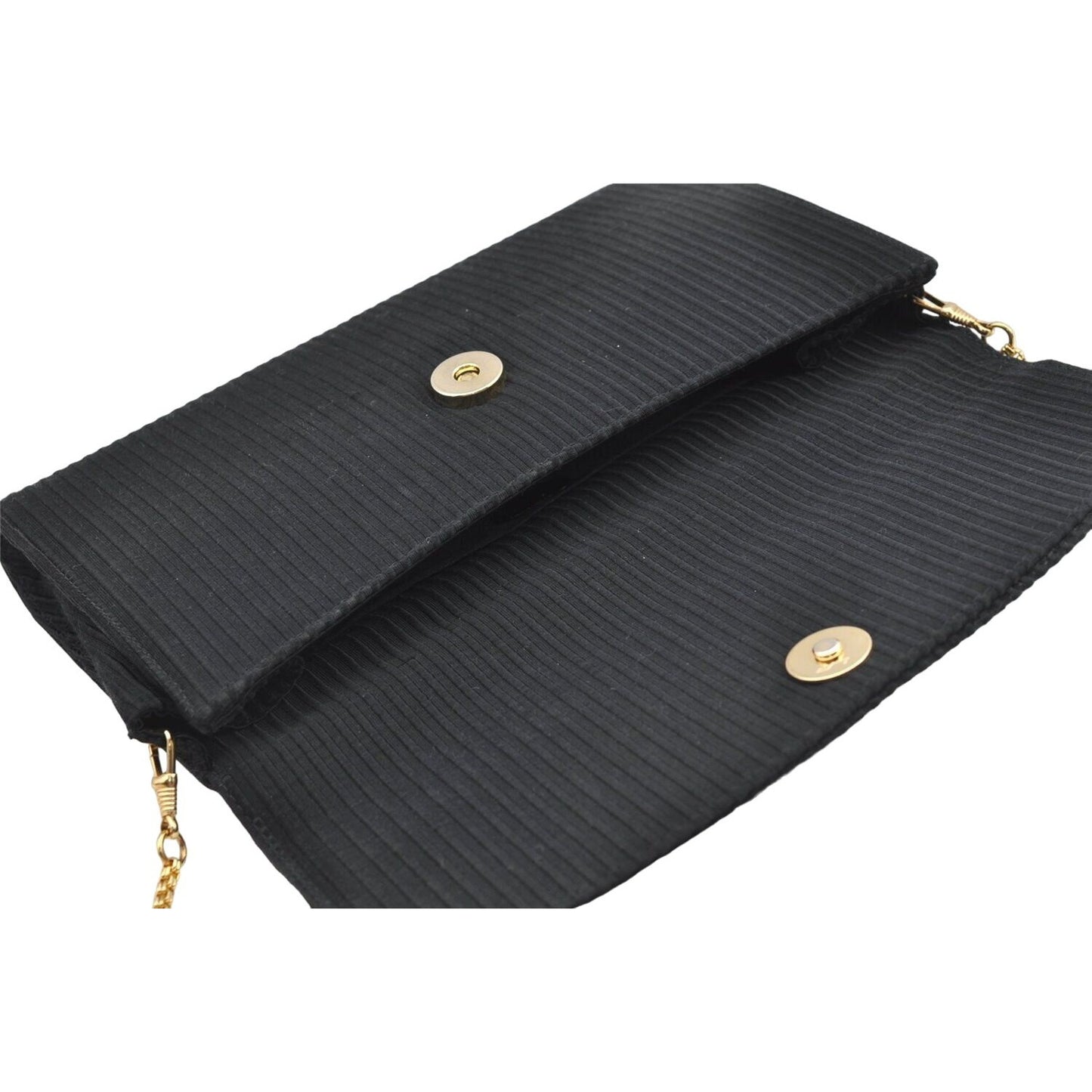 Vintage, one of a kind, Gucci, black silk & velvet over leather, two-way style- clutch or cross body bag with an Art Deco style & velvet bow