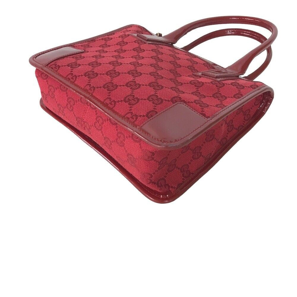Gucci 1990's red Guccissima print Tom Ford leather satchel