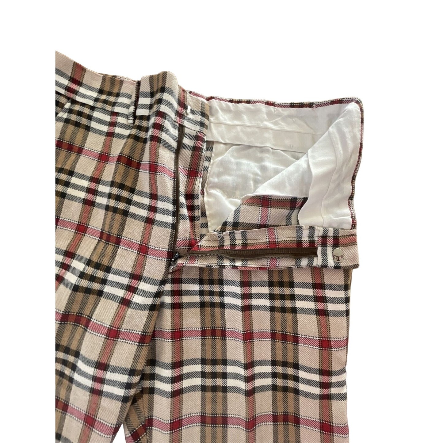 Levis 1970s, red tab Panatela plaid pants