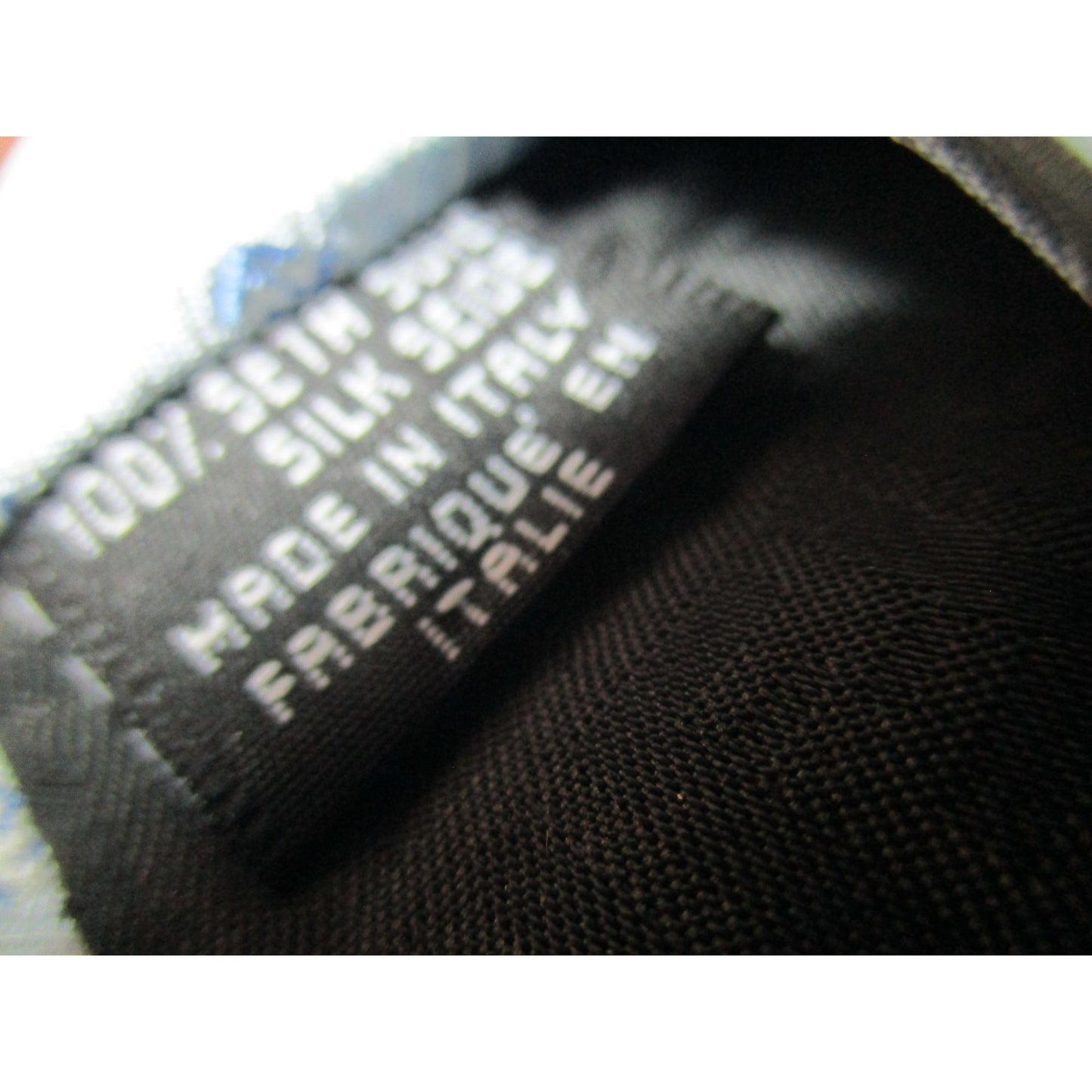 Vintage Fendi tie/scarf made of 100% light blue silk with a logo print in shades of blue