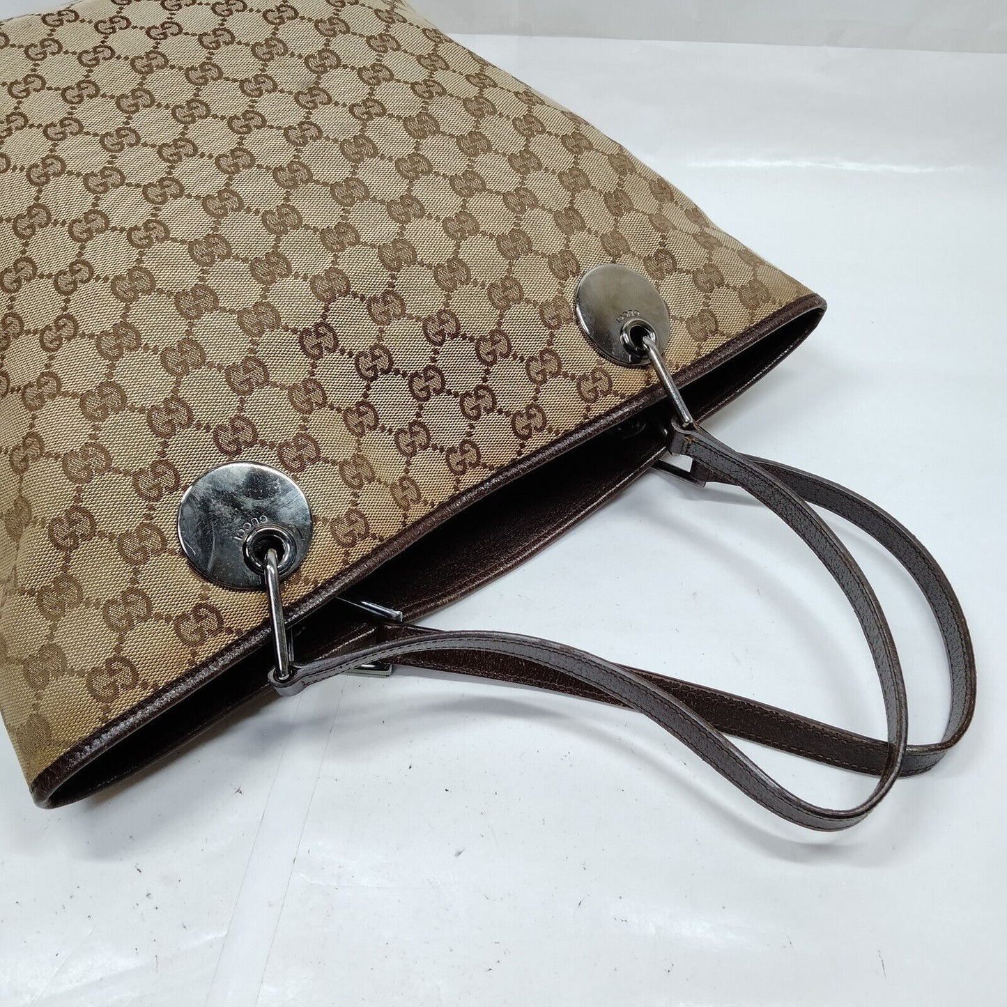 Gucci brown Guccissima print Tom Ford era Eclipse tote