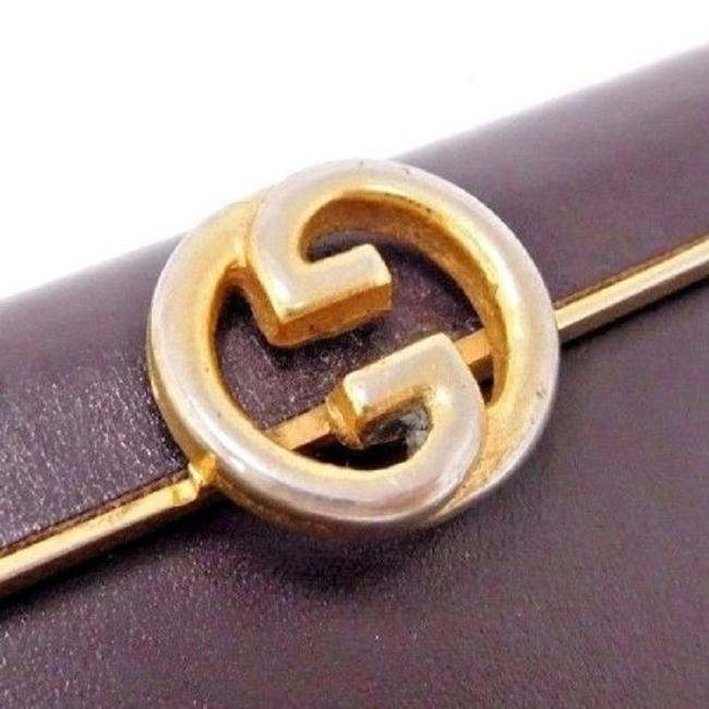 Gucci Chocolate Brown Leather Interlocking G Clutch