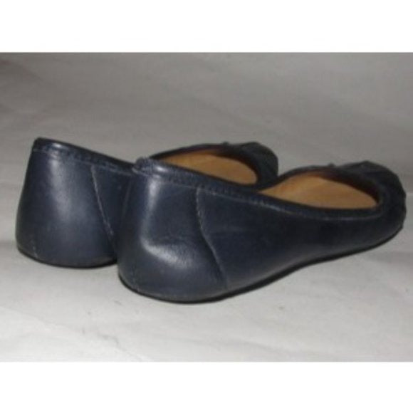 Nine West, Size 7, Navy Blue Modern Ballet Flats with Round Toes