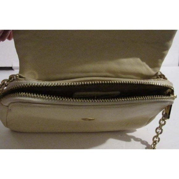Henri Bendel Buttery Soft Ivory Leather Crossbody