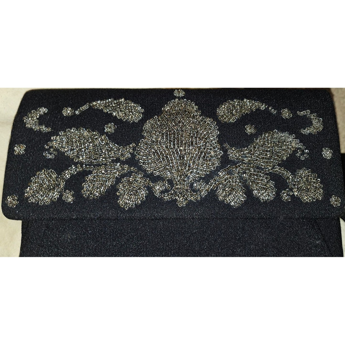 Gucci black Art Deco style beaded two- way Shoulder Bag