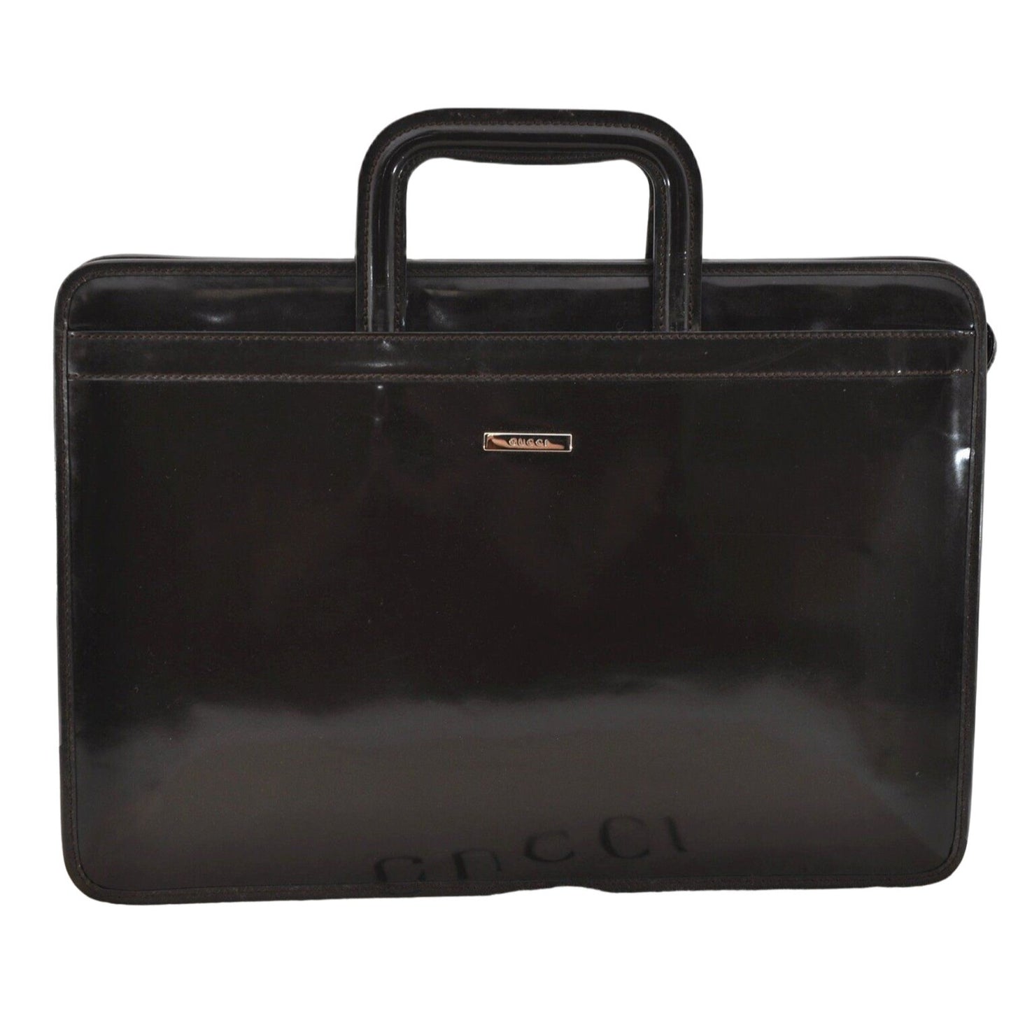 Gucci 90's Tom Ford brown leather two-way portfolio or clutch