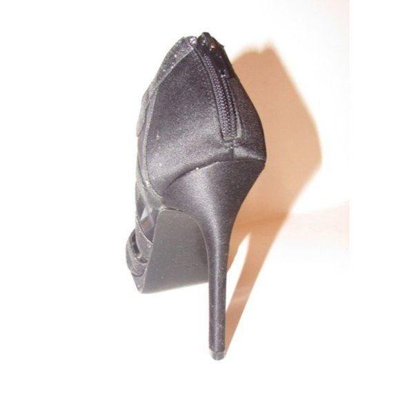 Nina Black FEYLA Sparkly Straps w Mesh & Satin