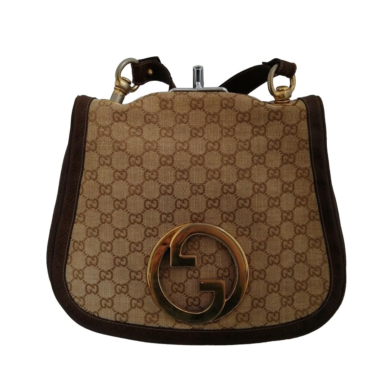 Gucci brown Guccissima print Blondie saddle bag