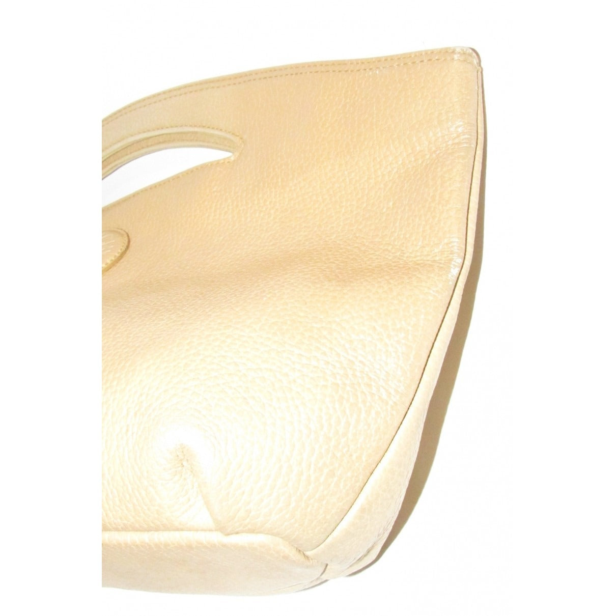 Vintage, Givenchy camel-coloured textured leather, large tote with a leather port hole/punch in the center of the top handle