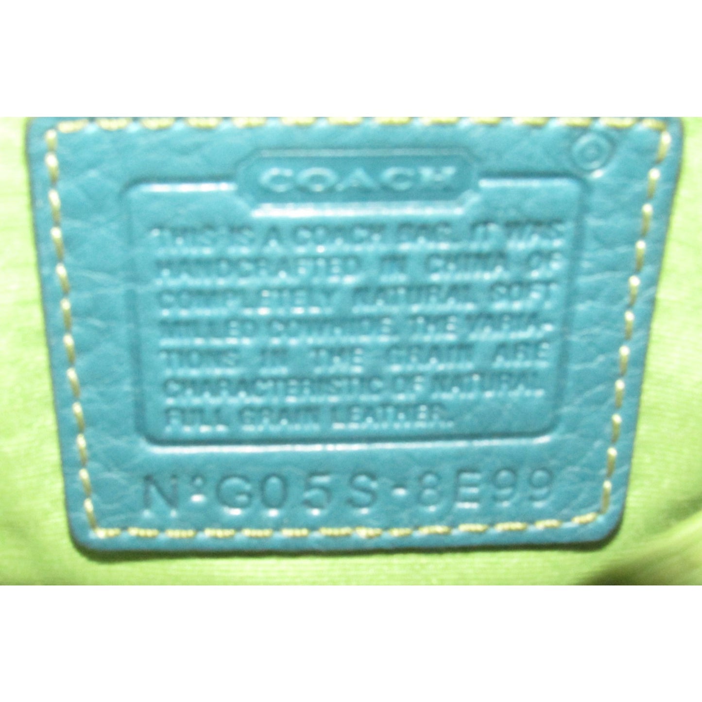 Coach, 'Chelsea' hobo, in a teal soft leather, hobo style purse with a brown, strap with unique chrome buckles