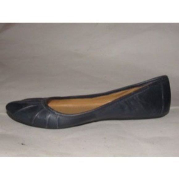 Nine West, Size 7, Navy Blue Modern Ballet Flats with Round Toes