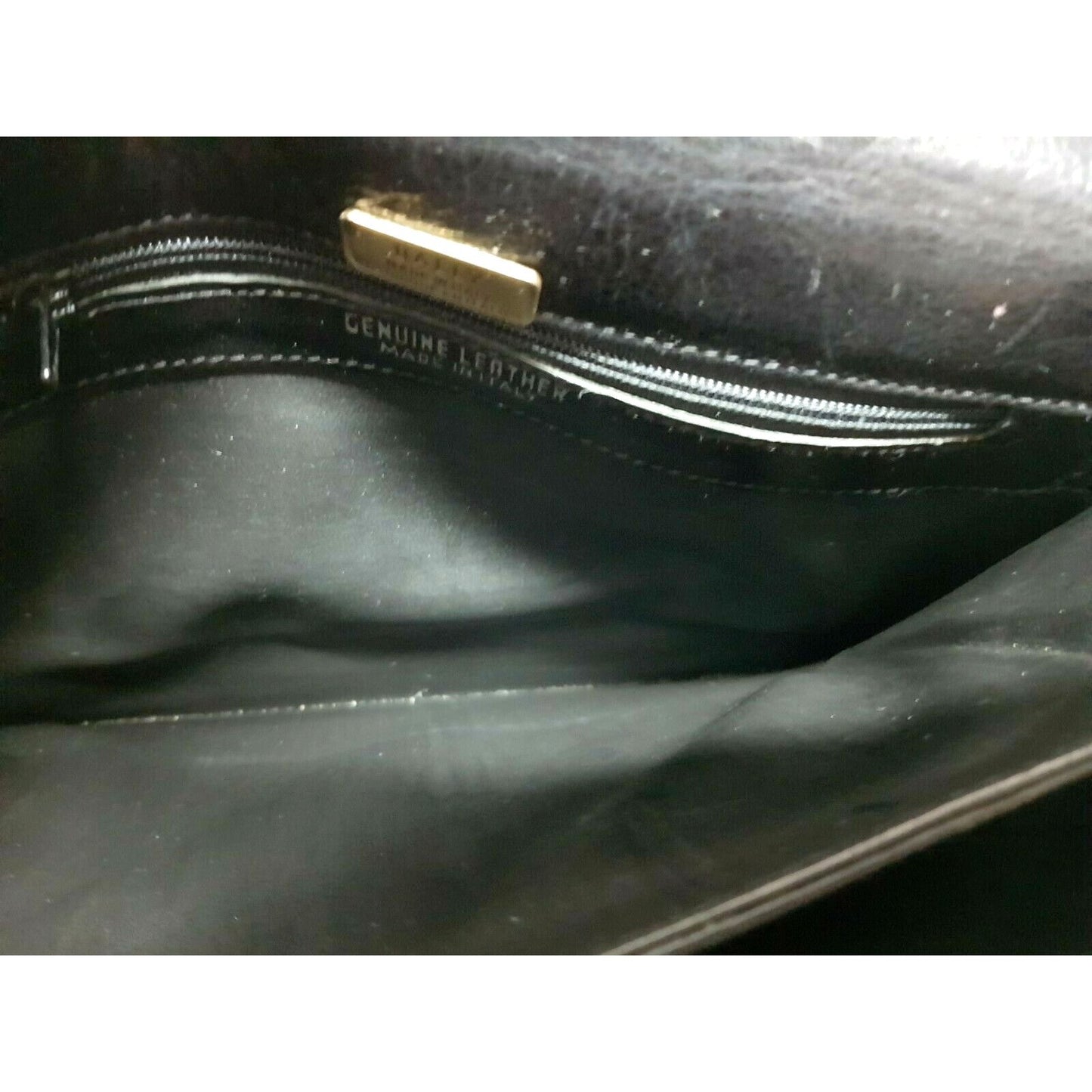 Bally black & white leather color block cross body
