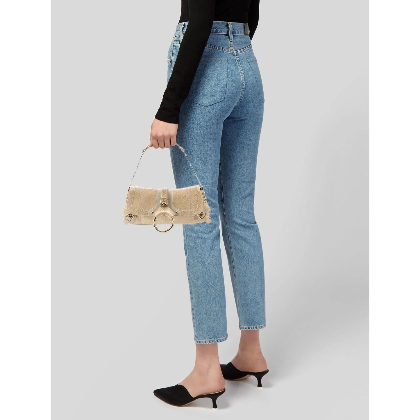 Dolce & Gabbana Python Top Handle Baguette