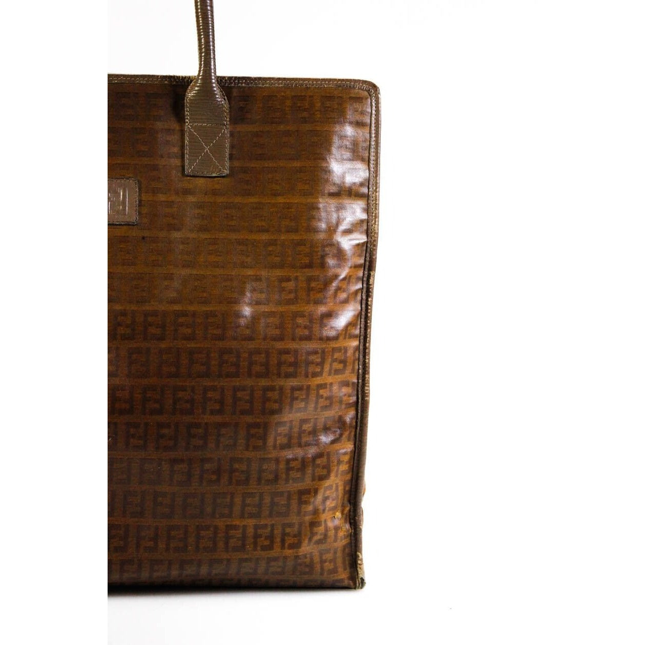 Fendi vintage brown Zucchino print tote