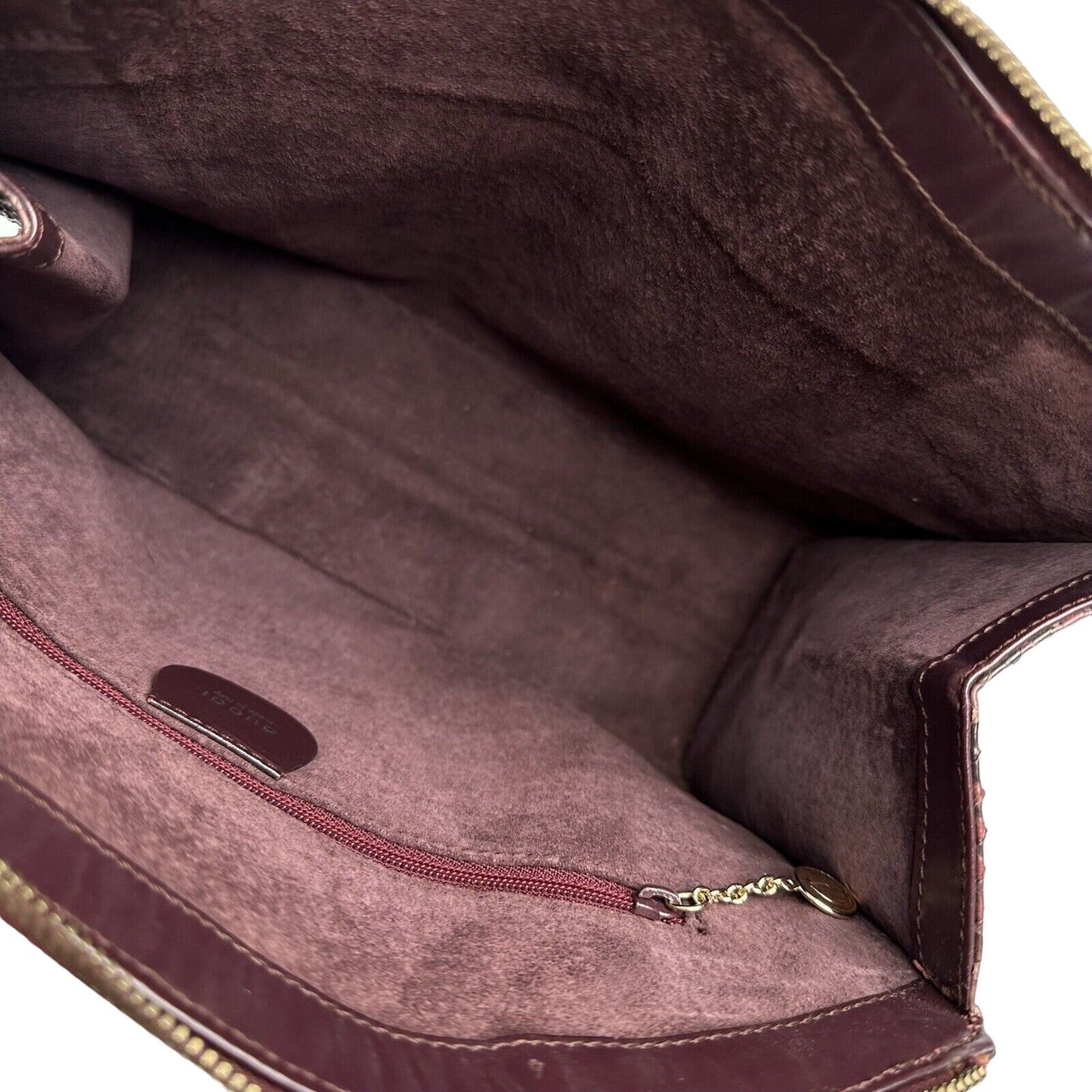 Gucci domed top red grey & burgundy python leather satchel