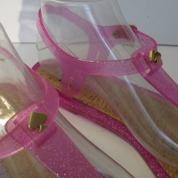 Kate Spade - Adorable Pink Jelly Glitter Thong Sandals
