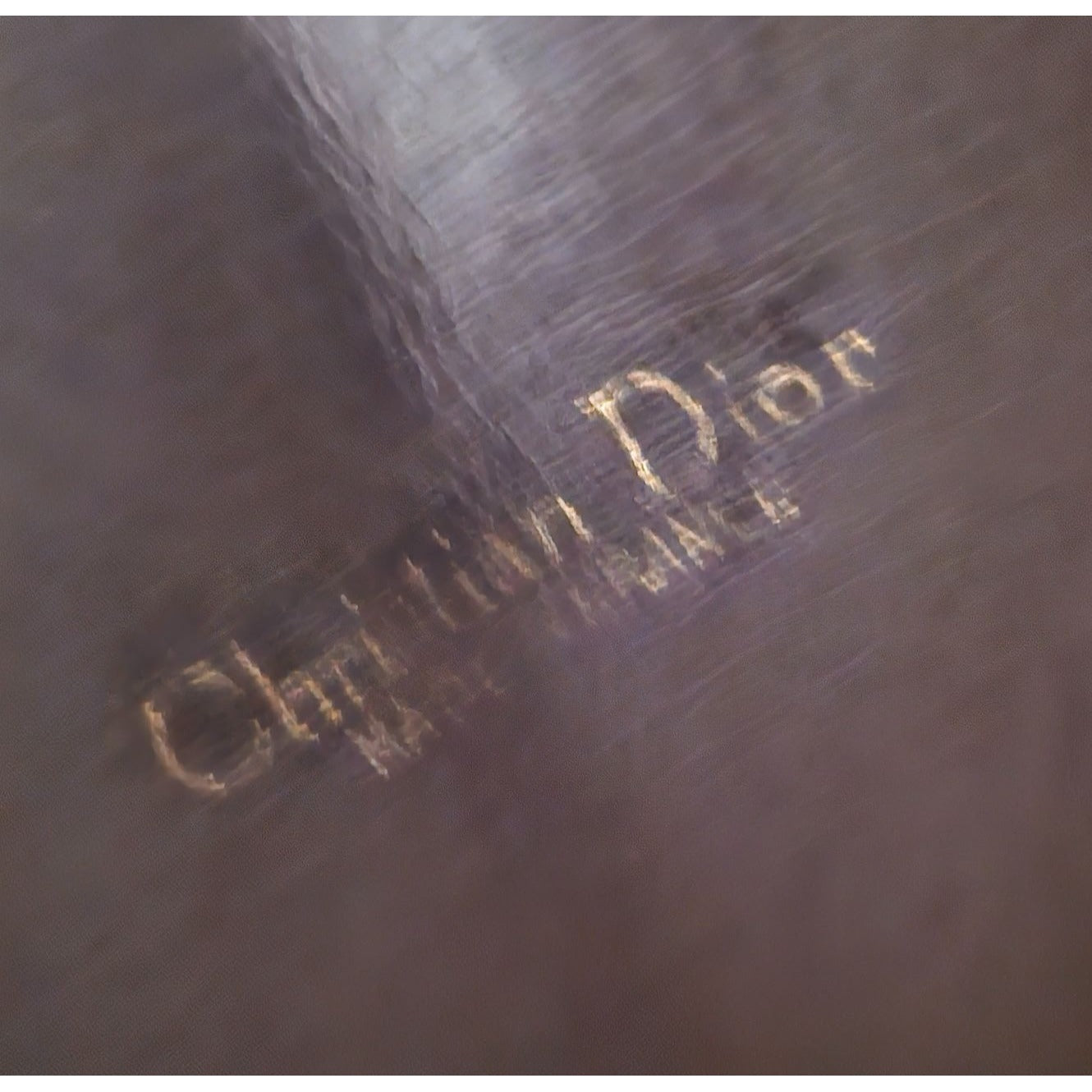 Christian Dior brown trotter print leather two-way purse