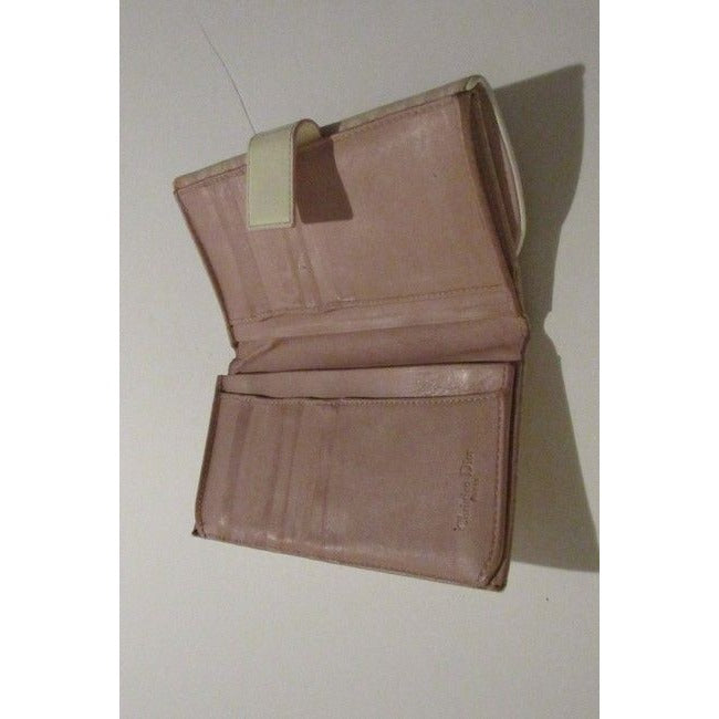 Dior, Pink Trotter/Cherry Print Canvas & Pink Leather, Tri-Fold, Saddle Bag Style Wallet with a Dangling Chrome 'D'