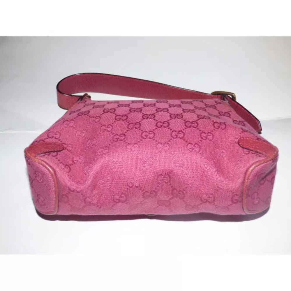 Gucci pink Guccissima leather Horse-bit chain saddle bag