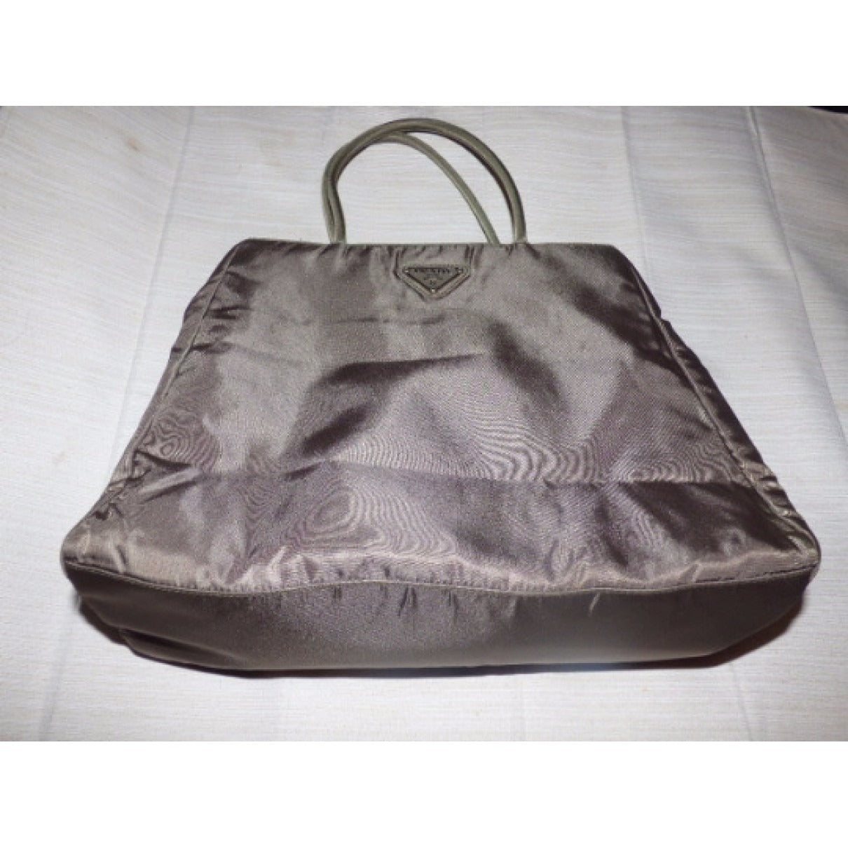 Prada dark khaki nylon Cleo Re-Edition small tote