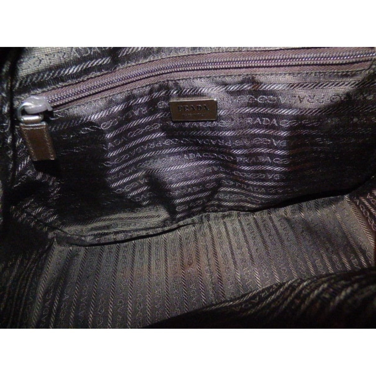 Prada 1990's brown leather bowling bag