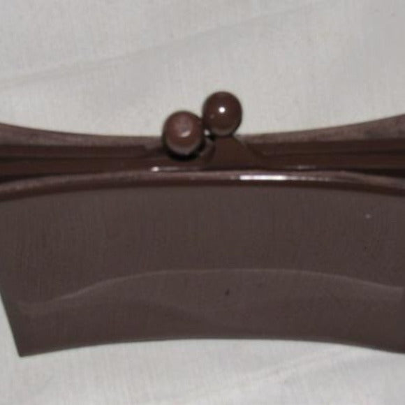 Tory Burch Vintage Brown Lucite and Brown Suede Clutch