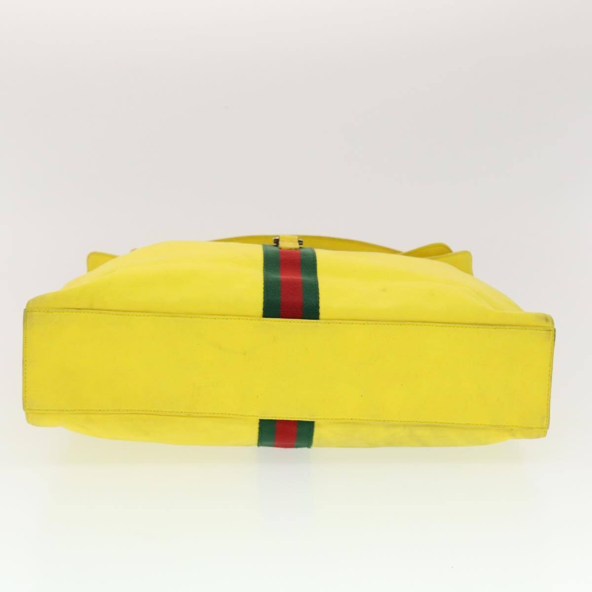 Tom Ford Gucci yellow Jackie hobo w red & green stripe