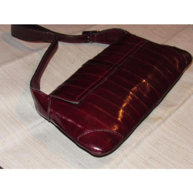 Tom Ford era Gucci Jackie Burgundy Eel Skin Leather Purse